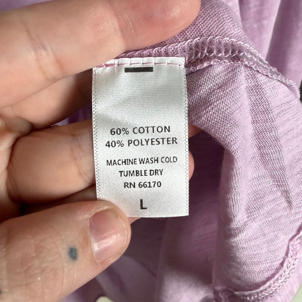We The Free Women's Large Lavender Oversized Swing Tunic Long Sleeve Top - Picture 7 of 7